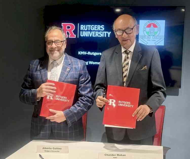KMV Signs MoU with Rutgers University, USA, for Global Academic Collaboration in New Delhi