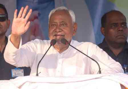 Nitish Kumar inspects JD(U) war room ahead of Bihar Assembly poll results