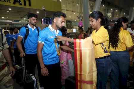 Indian junior men's hockey team arrives in Chennai for World Cup 2025
