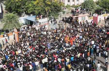 Karni Sena holds protest to seek MP govt's action against police excess in Harda