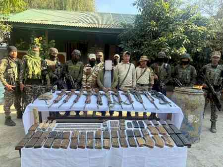 Self-styled ‘Major’ among 4 militants arrested in Manipur; huge cache of arms seized