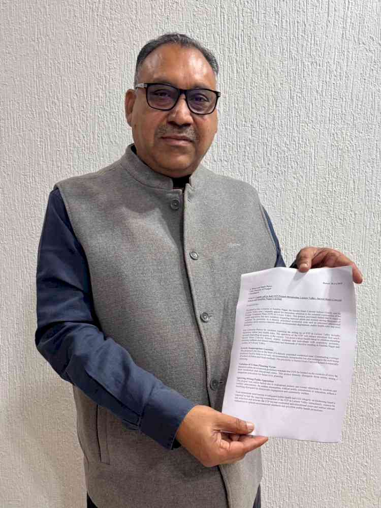 Senior Congress Leader Pawan Dewan urges CM’s immediate intervention to halt controversial STP revival in Leisure Valley