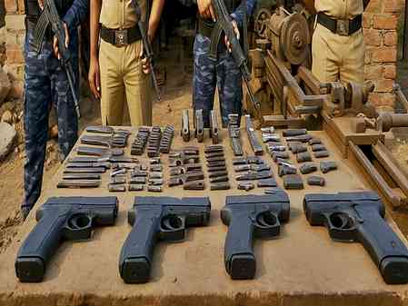 Massive joint raid busts illegal arms factory in MP; 47 detained in inter-state crackdown