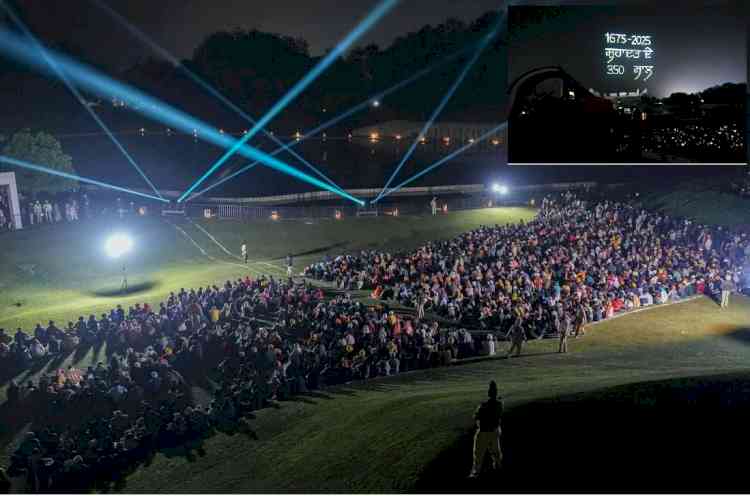 History Written in the Sky: The Story of Guru Tegh Bahadur’s Great Sacrifice Echoes over Anandpur Sahib on His 350th Martyrdom Day