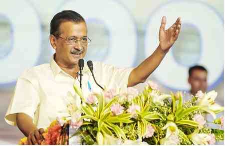 Kejriwal hails ‘politics done with honesty’ as AAP marks Foundation Day