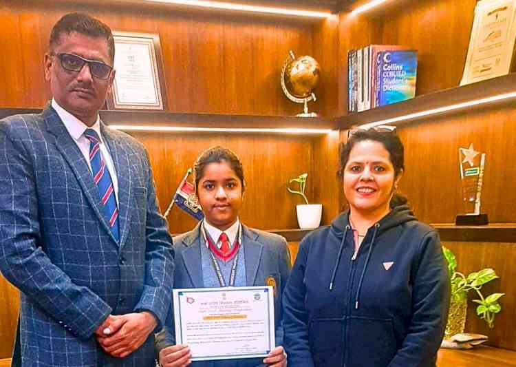 Innocent Hearts Student won cash prize  at State Level Painting Competition
