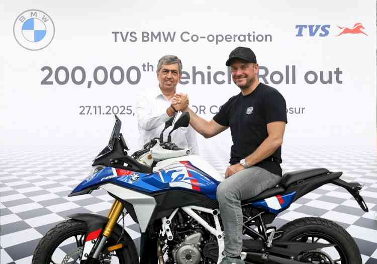 TVS Motor Company & BMW Motorrad surpass 2 lakh units milestone in strategic partnership