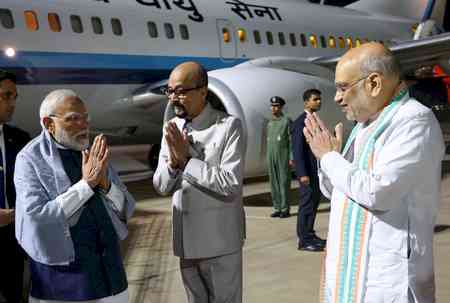 PM Modi arrives in Raipur for 60th DGP-IGP conference; Amit Shah inaugurates key sessions