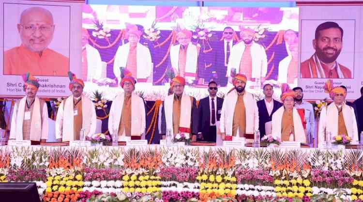 Vice-President C. P. Radhakrishnan addresses Akhil Bhartiya Devsthanam Sammelan in Kurukshetra