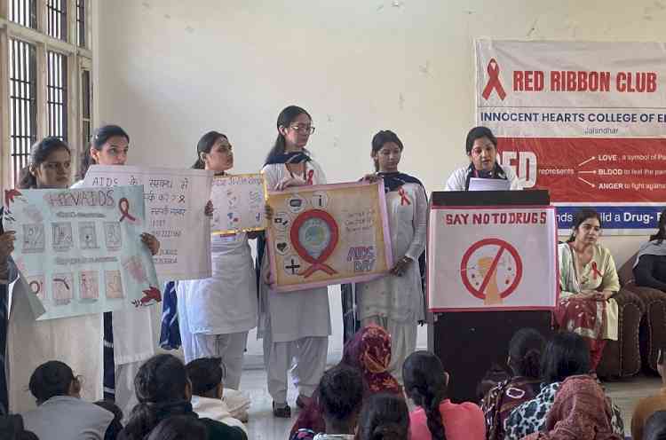Red Ribbon club of Innocent Hearts College of Education observed the World Aids day