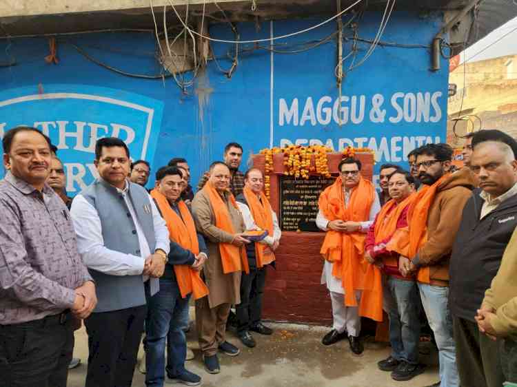 MLA Bagga kick starts Rs 40 lakh project to install storm sewer in Shivpuri area; project to bring major relief from water logging 