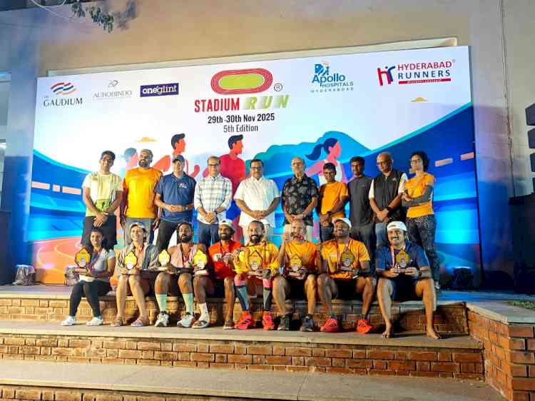 Hyderabad Runners Society organises Gaudium Stadium Run 2025, 5th Edition concludes with a 24-Hour Running Challenge.