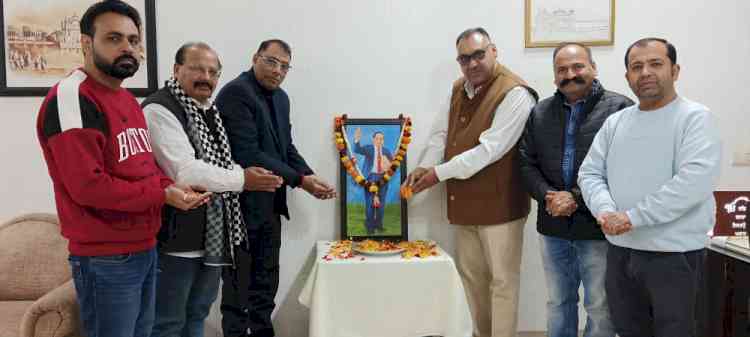 Congress Pays floral tributes to Dr. B. R. Ambedkar