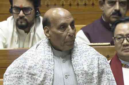 Congress appeasement damaged Vande Mataram, contributed to Partition: Rajnath Singh