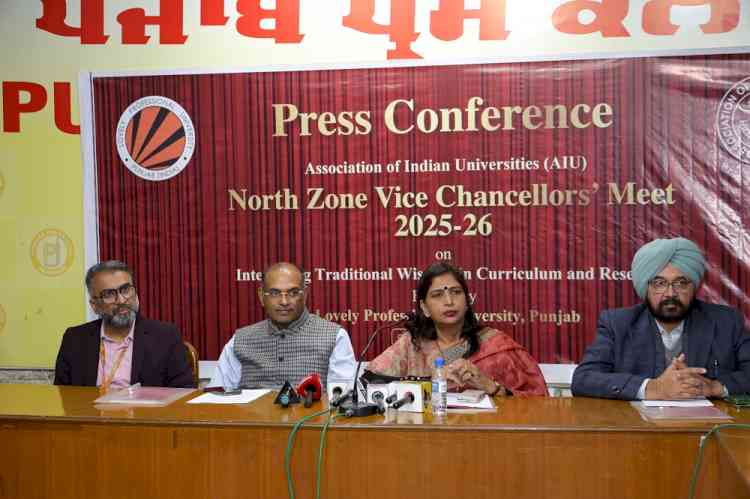 LPU Hosted Press Conference Ahead of AIU North Zone Vice Chancellors’ Meet 2025–26