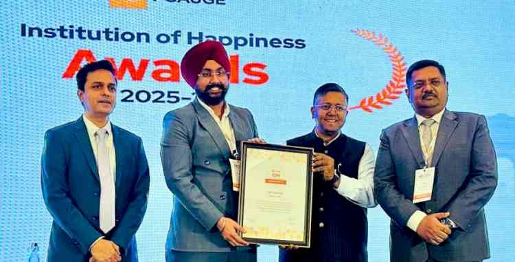 CGC University Mohali Wins Prestigious 'Institute of Happiness' Award for the Academic Year 2025–26