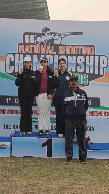 Raiza Dhillon sweeps women’s skeet titles on opening day of 68th National Shooting Championship finals 
