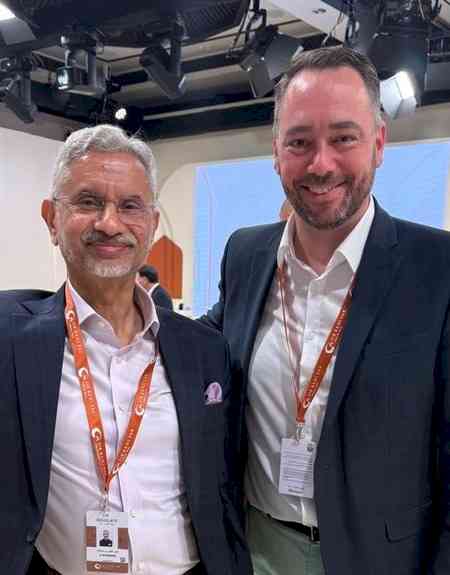 EAM Jaishankar meets Belgium Deputy PM Prevot on sidelines of Sir Bani Yas Forum