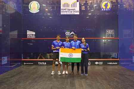India clinch maiden Squash World Cup title with dominant win over Hong Kong, China