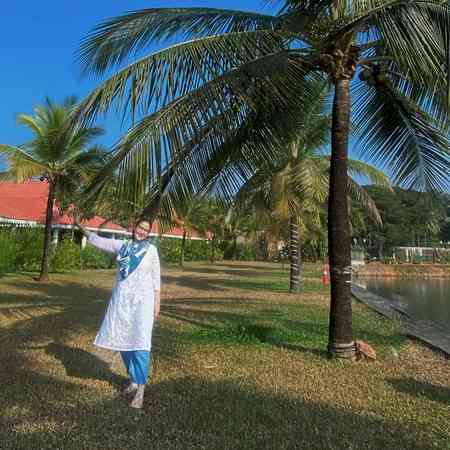 Manisha Koirala enjoys the coconut trees, soft skies, and the slower rhythm of Kerala