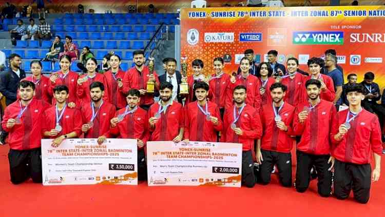 Haryana women's team wins gold and the men's team wins silver in the Badminton National Team Championship 2025