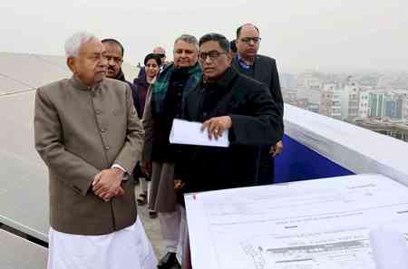 Nitish Kumar inspects under-construction buildings of two varsities in Patna