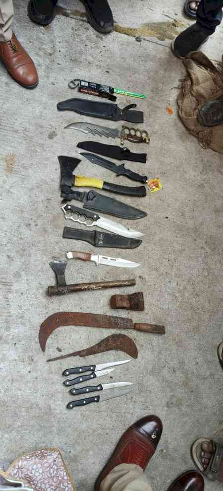 Hyderabad Police raid houses of history-sheeters, seize knives