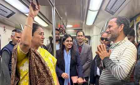 Delhi CM Rekha Gupta leads by example by travelling in metro