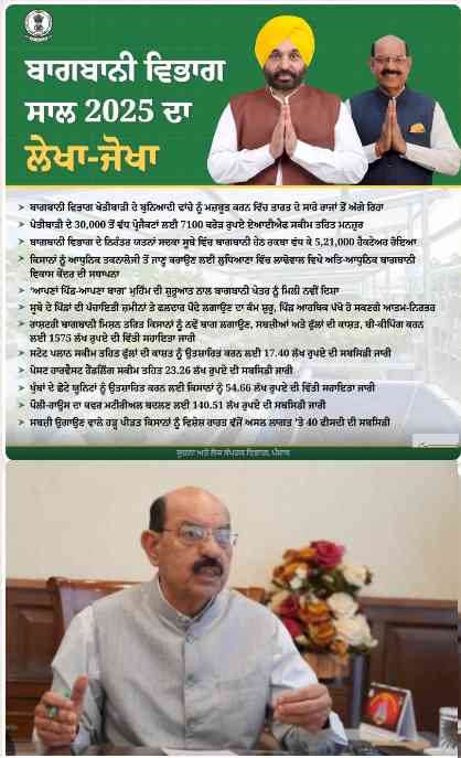 Punjab Tops Nation in Horticulture: ₹7,100 Cr Project & 'Apna Pind-Apna Bag' Usher in Farmers' Prosperity Era