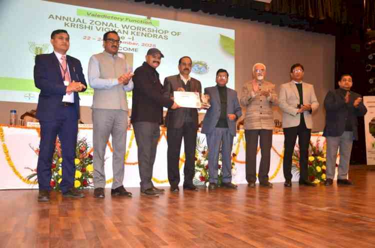 KVK Chamba Bags Best Social Media Outreach Award Among 72 KVKs of Zone-I