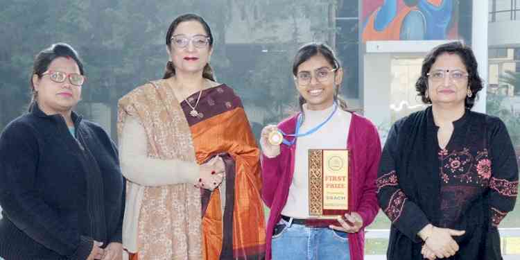 KMV Collegiate Sr. Sec. School student bags First Position in State Level Competition
