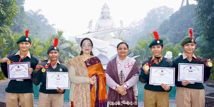 KMV NCC Cadet Excels at CATC-42 (Combined Annual Training Camp) by bagging Gold medal