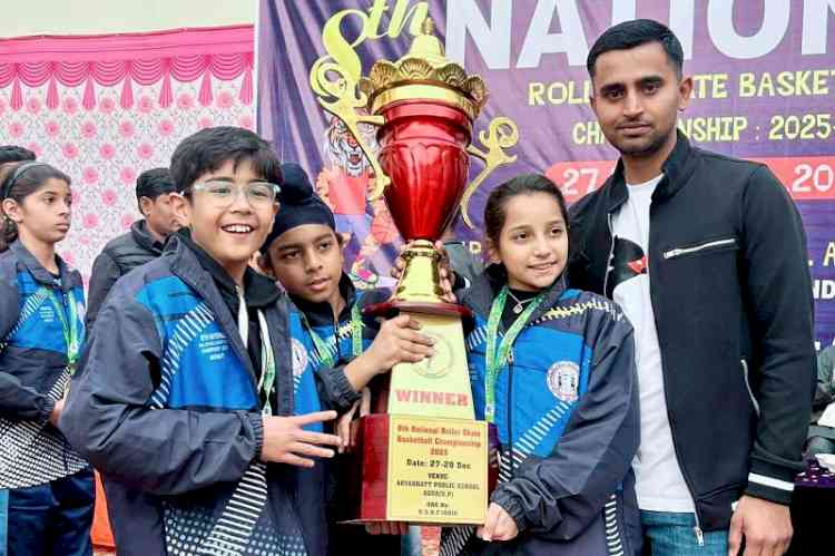 8वीं नेशनल रोलर स्केट बास्केटबॉल चैंपियनशिप में रोहतक के बच्चों ने जीता स्वर्ण