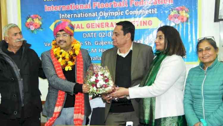 फ्लोरबाल संघ के प्रदेशाध्यक्ष बने गजेंद्र फौगाट