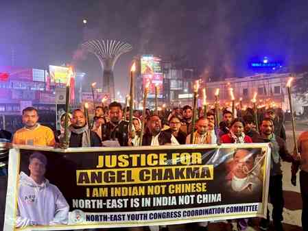 Torch rally in Agartala demands justice for Tripura student killed in Dehradun 