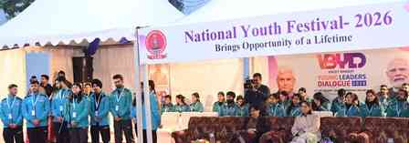 J&K L-G flags off 53-member contingent to participate in 29th youth festival in Delhi