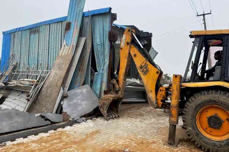 Rohtak Administration’s Demolition Drive in Villages Gandhra, Ismaila-9B and Kharawar against unauthorized constructions and illegal colonies