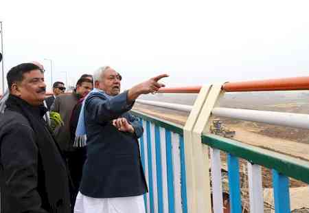 CM Nitish reviews JP Ganga Path's beautification work in Patna