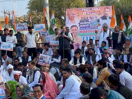 Rajasthan: Congress members in Sawai Madhopur observe day-long fast against G RAM G Act