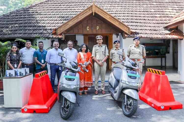 UST donates e-scooters, Body-Worn Cameras, road barriers to Thiruvananthapuram City Police as part of CSR