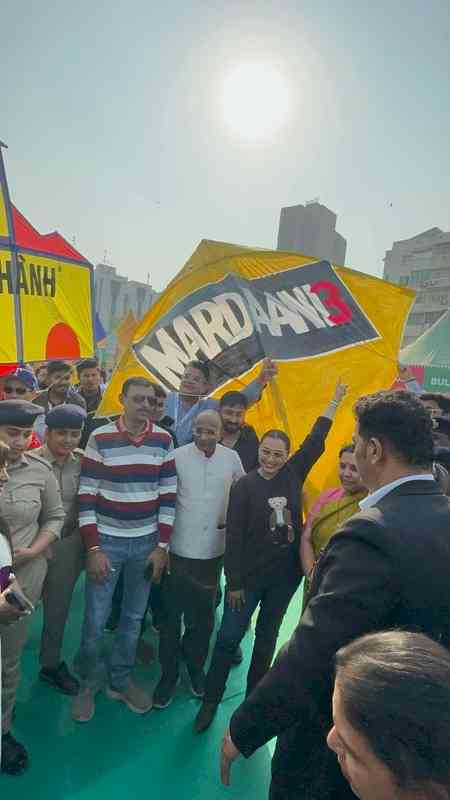 Rani Mukerji flies kites in Gujarat: Thrilled to see the love for ‘Mardaani’ here