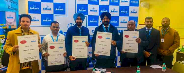 Aakash Educational signs MoU with Indian Army, to support personnel, families