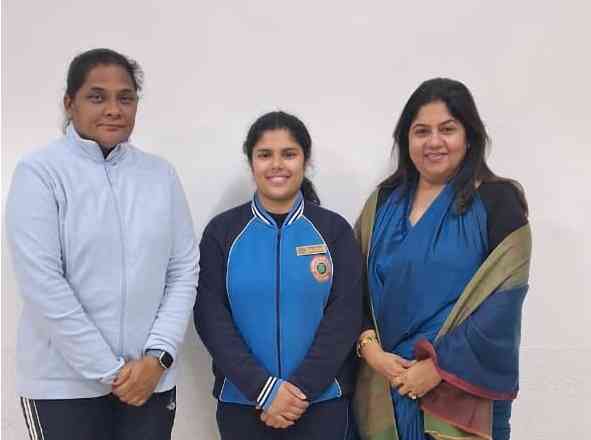 Sanskriti KMV School Student Selected for Indian Soft Tennis Team