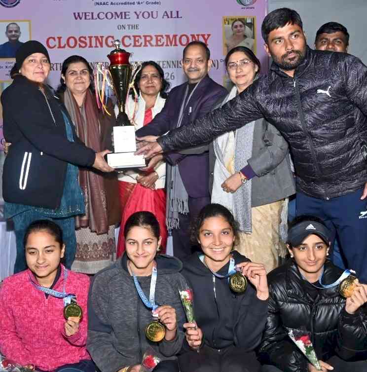 नॉर्थ जोन इंटर यूनिवर्सिटी महिला टेनिस का खिताब पंजाब यूनिवर्सिटी, चंडीगढ़ के नाम