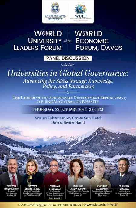 JGU launches World University Leaders Forum at Davos, a global platform for university-led solutions