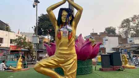 Gujarat: Liquor bottles hung on statues and National Flag near BJP MLA's office in Ahmedabad