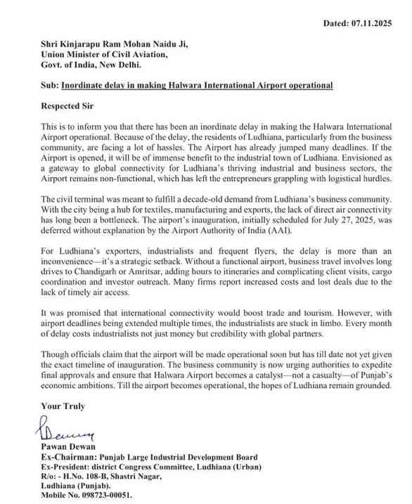 Halwara Airport Set to Open; Dewan’s Push Brings Results