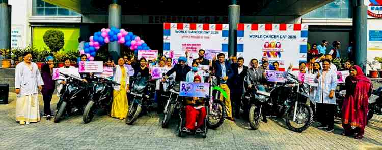 Park Hospital Mohali organizes bikeathon on the eve of World Cancer Day
