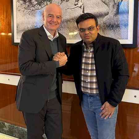 'I look forward to working together,' says FIFA prez Gianni Infantino after meeting ICC chief Jay Shah