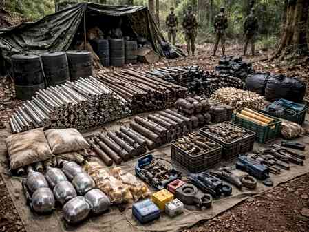 Chhattisgarh: Huge Maoist arms manufacturing dump unearthed in Abujhmad